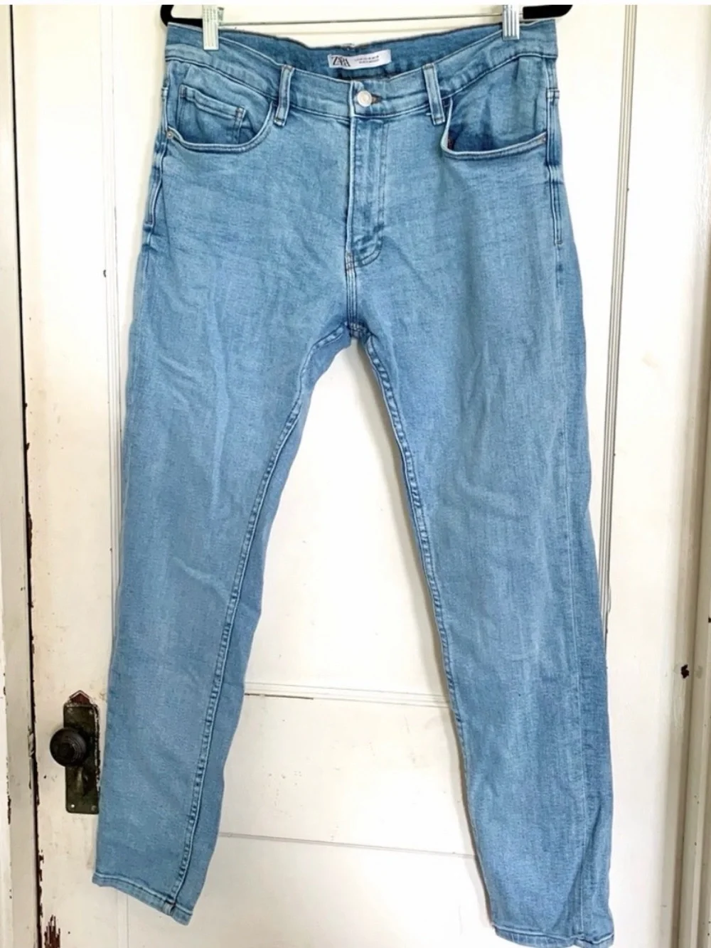 💫3/$20 Zara Men's Slim Straight Jeans - Light Blue Wash